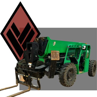 4 Green machinery with rubber tires