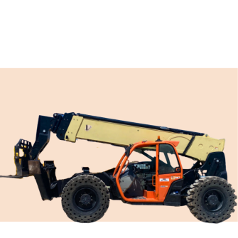 9 Orange equipment with solid tires